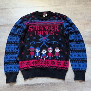 Men's Netflix Stranger Things Graphic Shirt Ugly Christmas Sweater 2XB